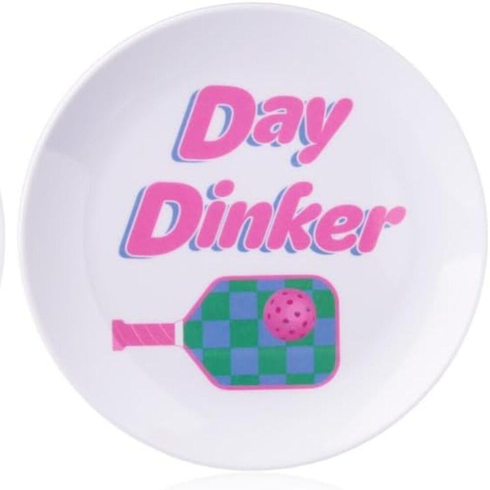 Pickleball Set of Two 8in Decorative Plates